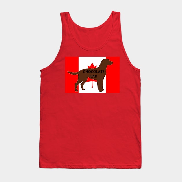 chocolate lab color name silhouette on flag Tank Top by Wanderingangel